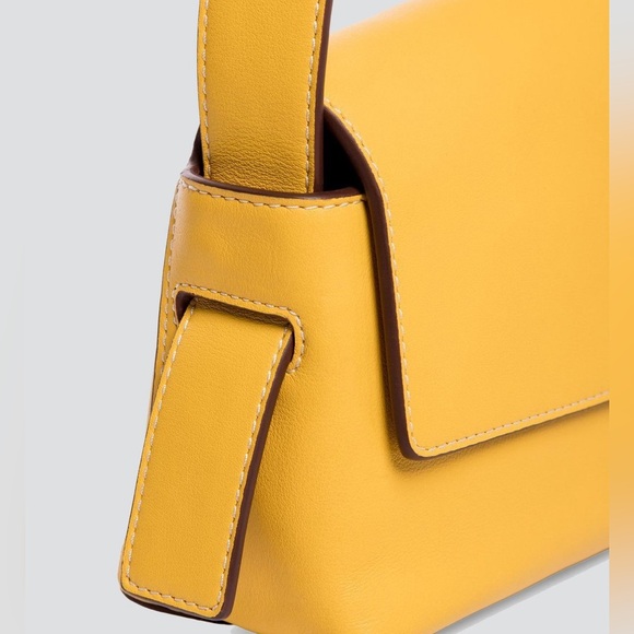 Staud Leather Acute Shoulder Bag - Yellow - Picture 3 of 9